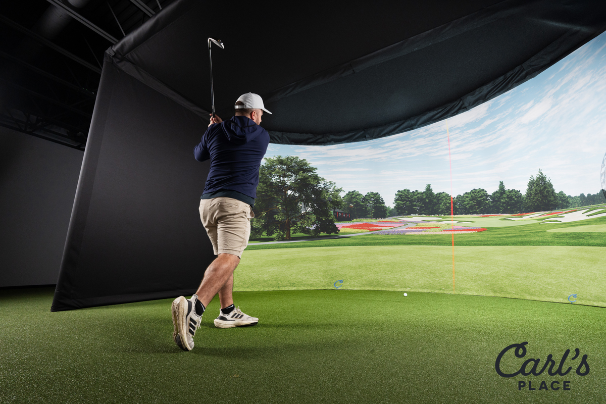 Get a curved-screen golf simulator through Premier!