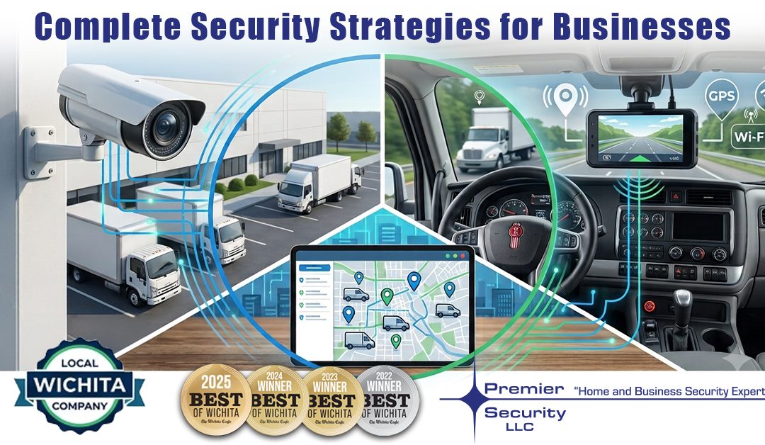 Complete business security strategies from Premier Security with security cameras, GPS Dash Cams, and fleet tracking